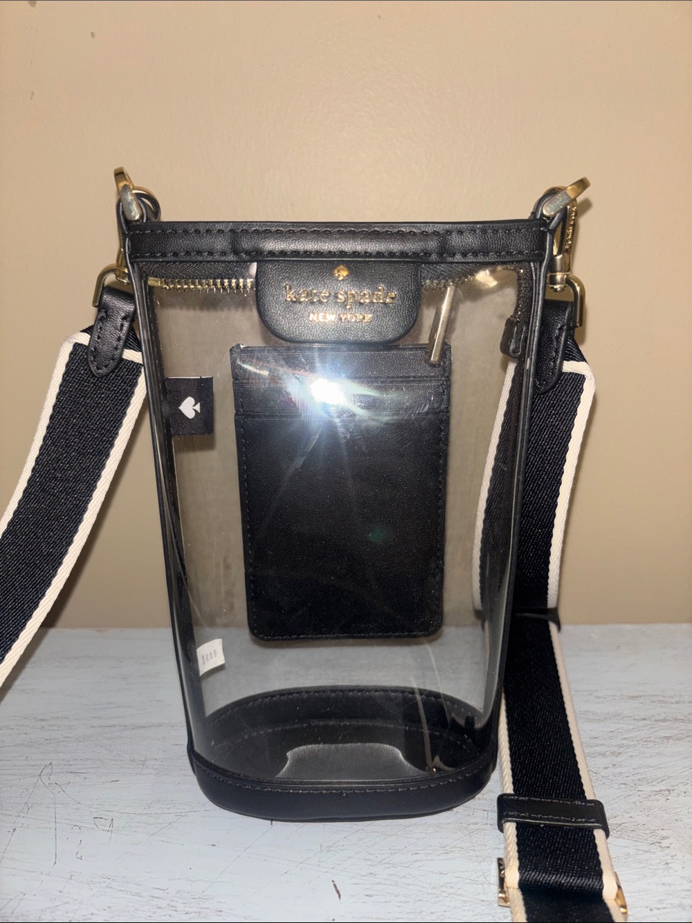 kate spade Clear Crossbody with Black Trim and Gold Hardware - Picture 2 of 5